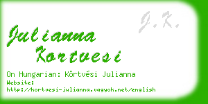 julianna kortvesi business card