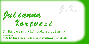 julianna kortvesi business card